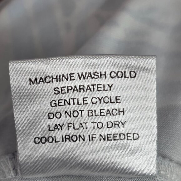 Womens Mely New York Blue & White Print Sleeveless Top Short Sleeve Polyester L - Picture 4 of 8